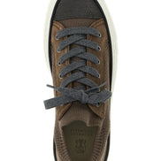 Brunello Cucinelli Brown Cotton Low Top Sneakers