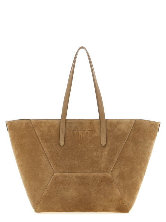 Brunello Cucinelli Brown Calfskin Shoulder Bag