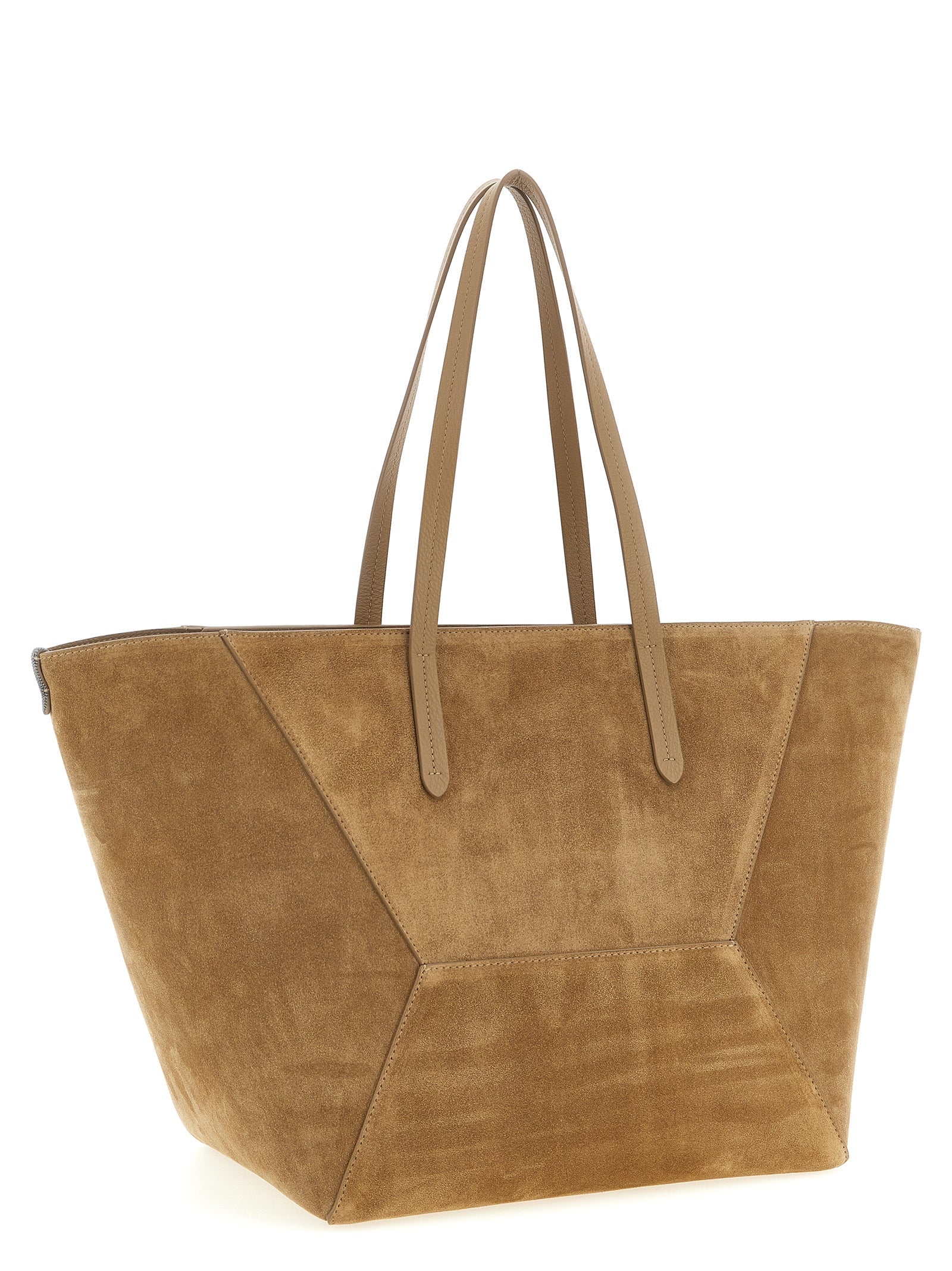 Brunello Cucinelli Brown Calfskin Shoulder Bag