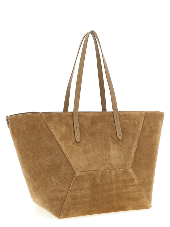 Brunello Cucinelli Brown Calfskin Shoulder Bag