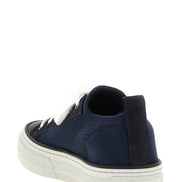 Brunello Cucinelli Blue Cotton Low Top Sneakers