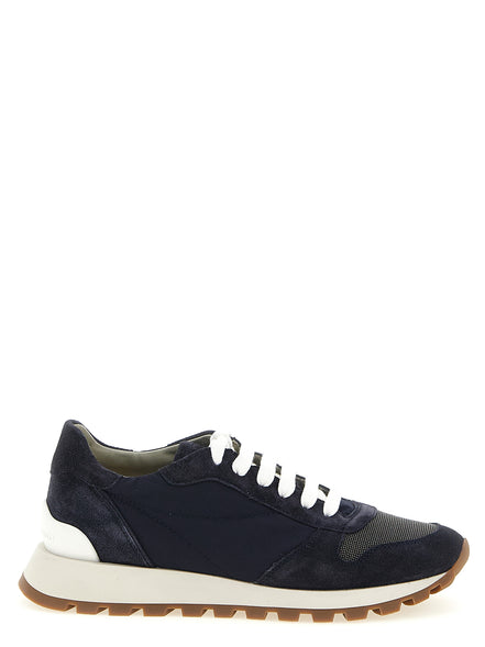 Brunello Cucinelli Blue Polyester Athletic Sneakers