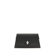 Alexander McQueen Black Calf Leather Bos Taurus Clutch Bag