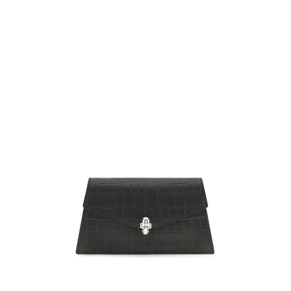 Alexander McQueen Black Calf Leather Bos Taurus Clutch Bag