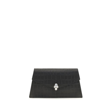 Alexander McQueen Black Calf Leather Bos Taurus Clutch Bag