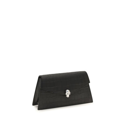 Alexander McQueen Black Calf Leather Bos Taurus Clutch Bag