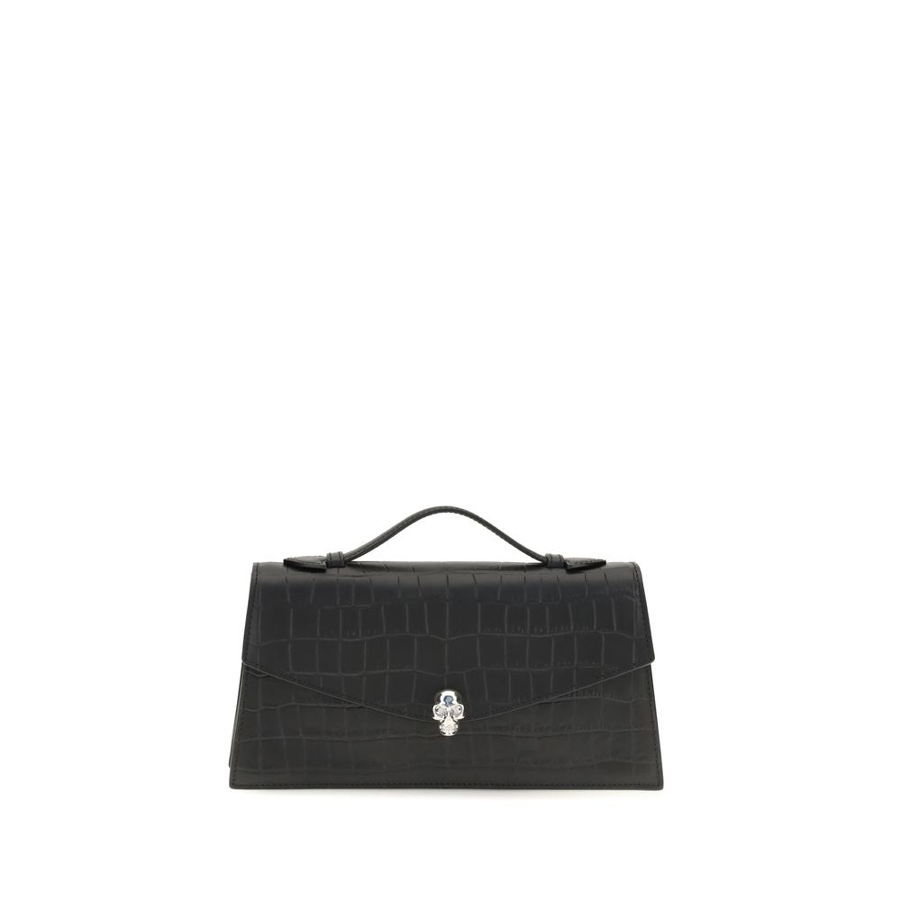 Alexander McQueen Black Calf Leather Bos Taurus Handbag