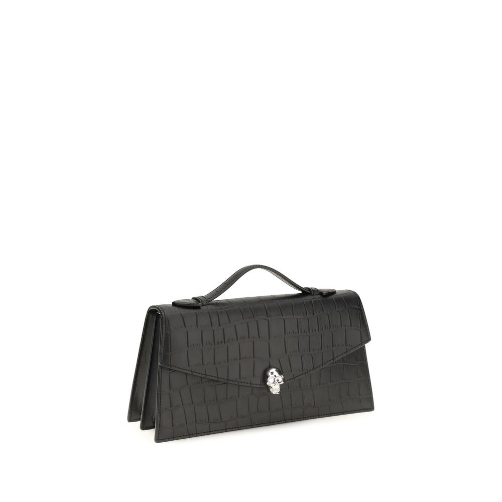 Alexander McQueen Black Calf Leather Bos Taurus Handbag