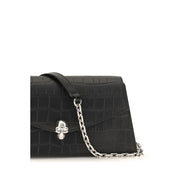 Alexander McQueen Black Calf Leather Bos Taurus Clutch Bag
