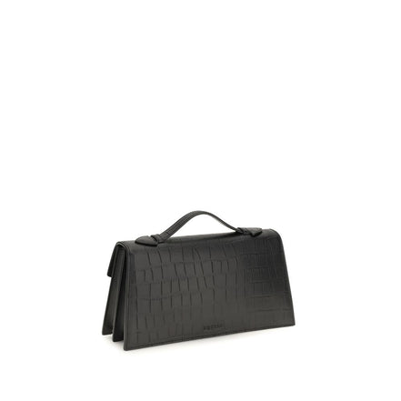Alexander McQueen Black Calf Leather Bos Taurus Handbag