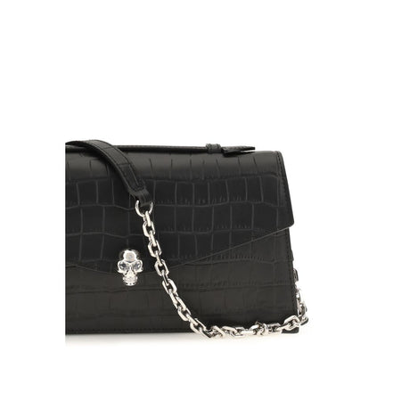 Alexander McQueen Black Calf Leather Bos Taurus Handbag