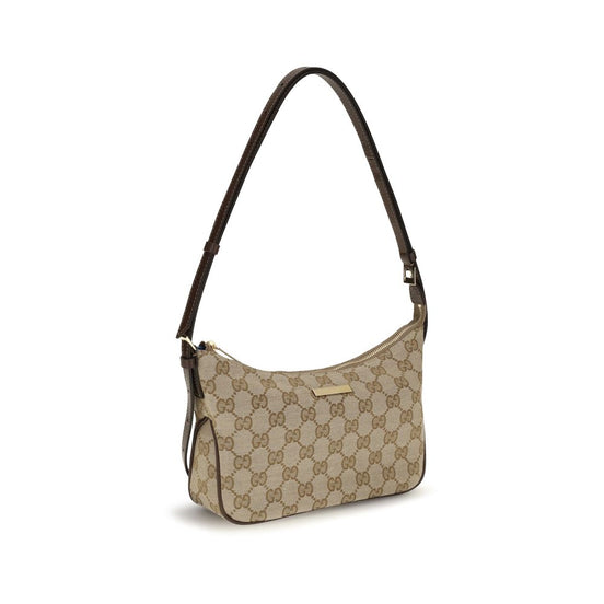 Μπεζ τσάντα χειρός Gucci από πολυεστέρα