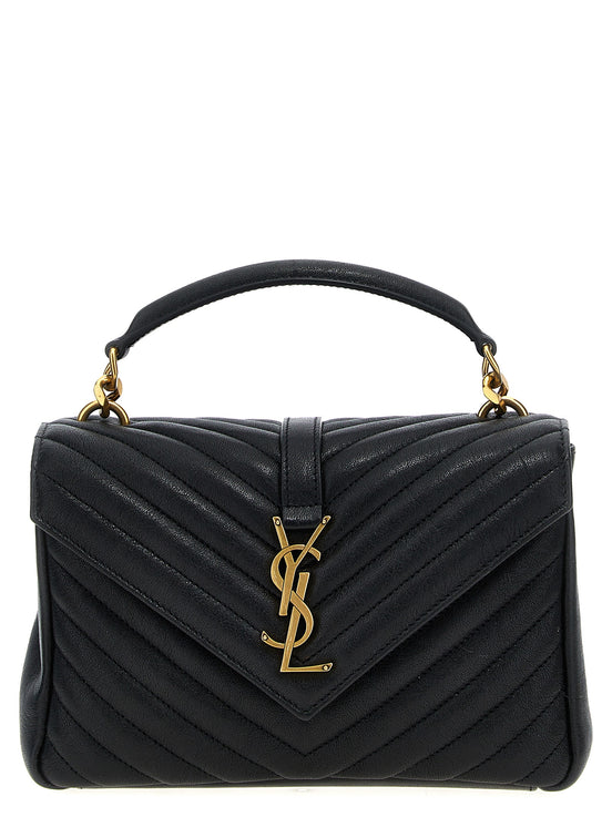 Τσάντα χιαστί Saint Laurent από μαύρο δέρμα μοσχαριού