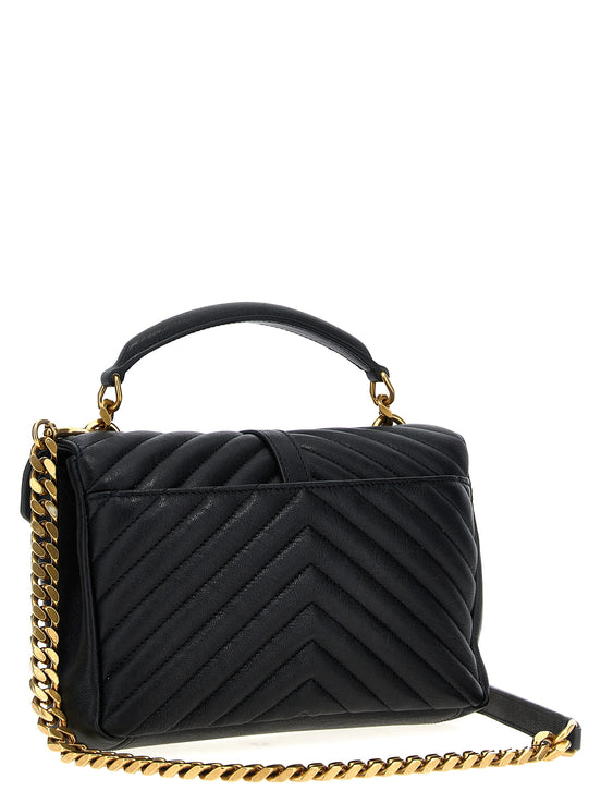 Τσάντα χιαστί Saint Laurent από μαύρο δέρμα μοσχαριού