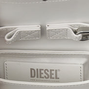Τσάντα χειρός Diesel από λευκό δέρμα αγελάδας  