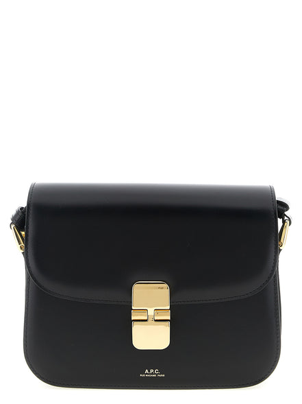 A.P.C. Black Cowhide Crossbody Bag