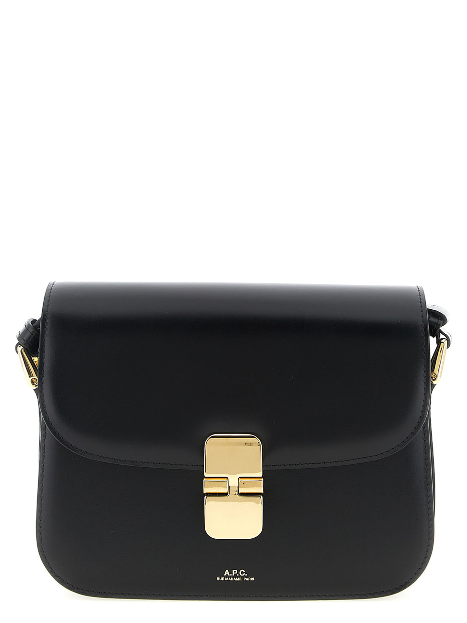 A.P.C. Black Cowhide Crossbody Bag