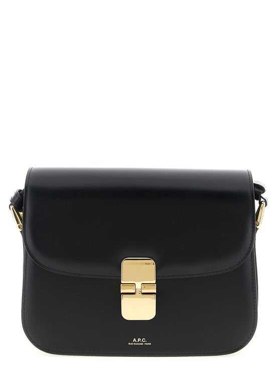 A.P.C. Black Cowhide Crossbody Bag