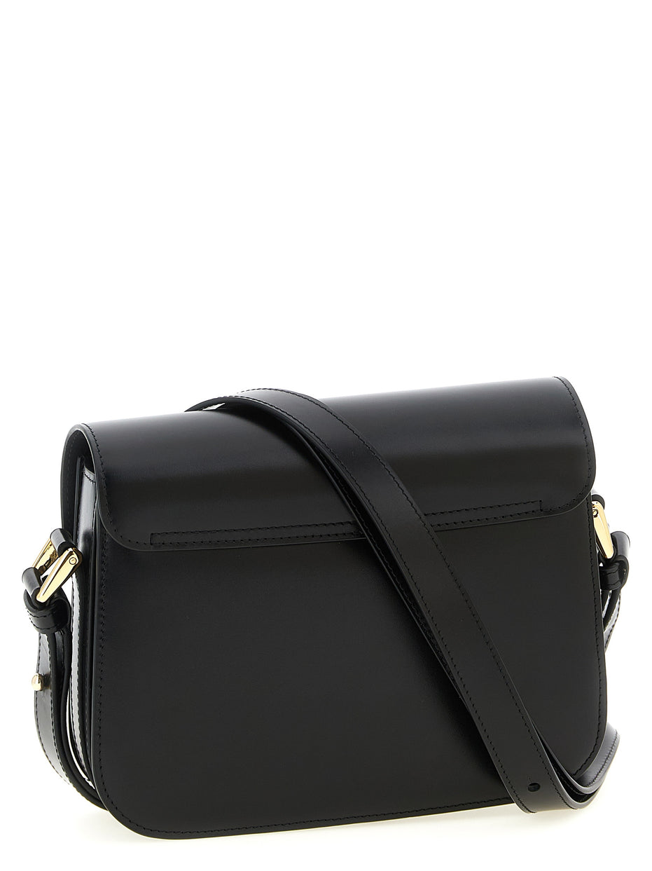 A.P.C. Black Cowhide Crossbody Bag
