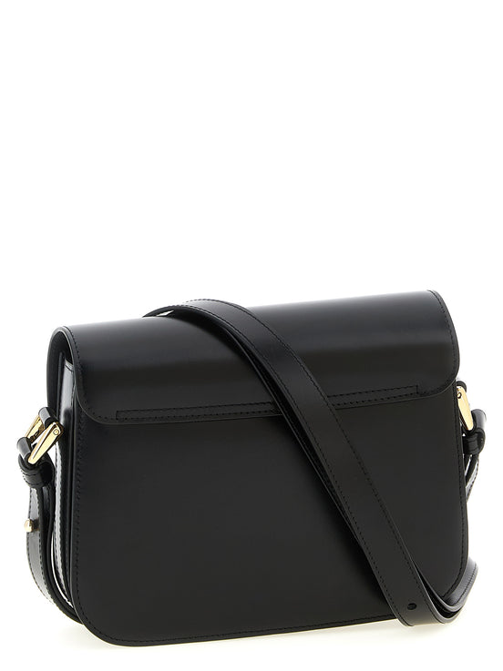 A.P.C. Black Cowhide Crossbody Bag