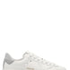 Golden Goose Silver Leather Low Top Sneakers