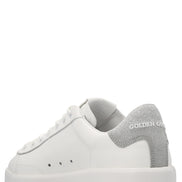 Golden Goose Silver Leather Low Top Sneakers