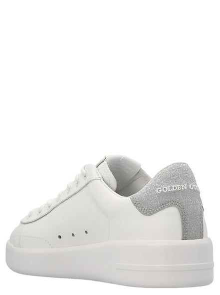 Golden Goose Silver Leather Low Top Sneakers