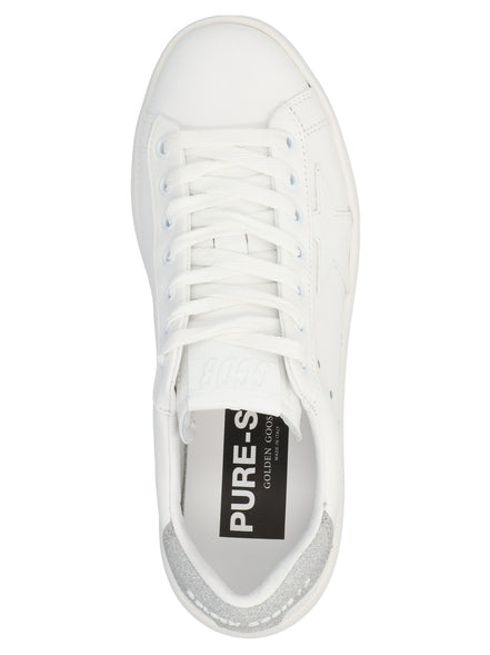 Golden Goose Silver Leather Low Top Sneakers