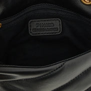 PINKO Black Lamb Leather Crossbody Bag