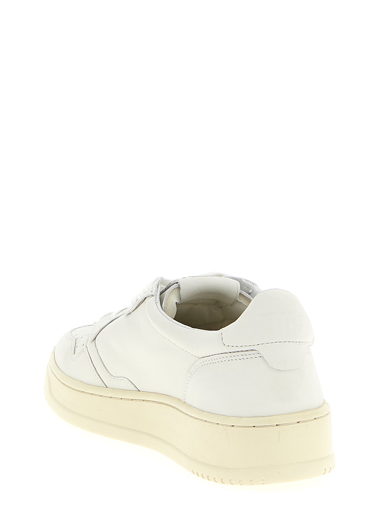 Autry White Goatskin Low Top Sneakers