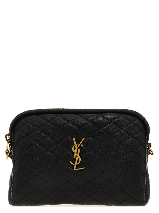 Saint Laurent Black Lamb Leather Crossbody Bag
