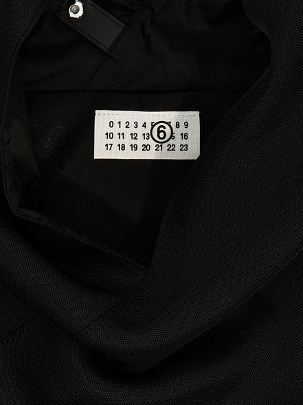 Μαύρη τσάντα ώμου MM6 Maison Margiela από πολυεστέρα