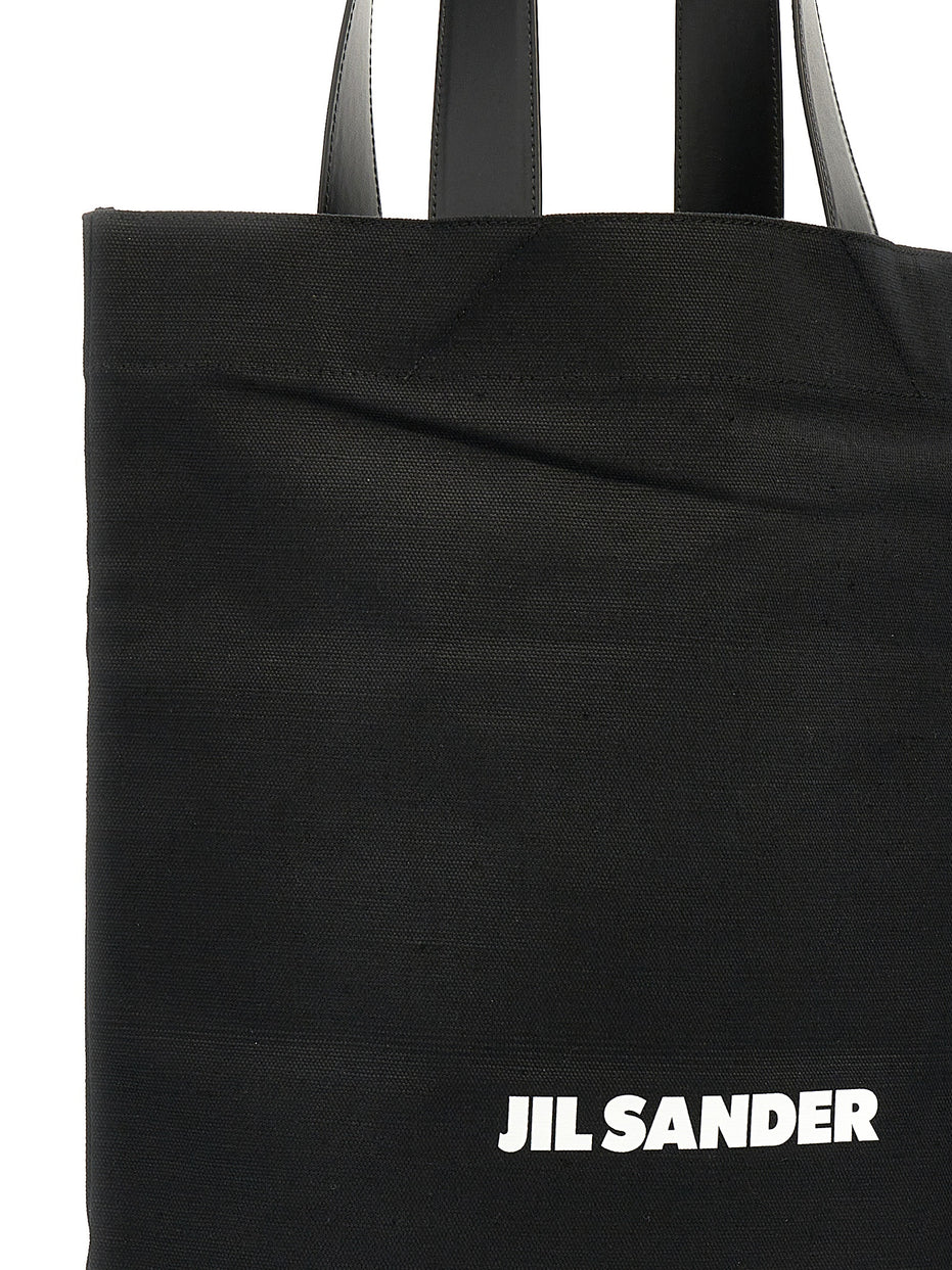 Jil Sander Black Cotton Tote Bag