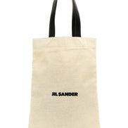 Δίχρωμη βαμβακερή τσάντα tote Jil Sander