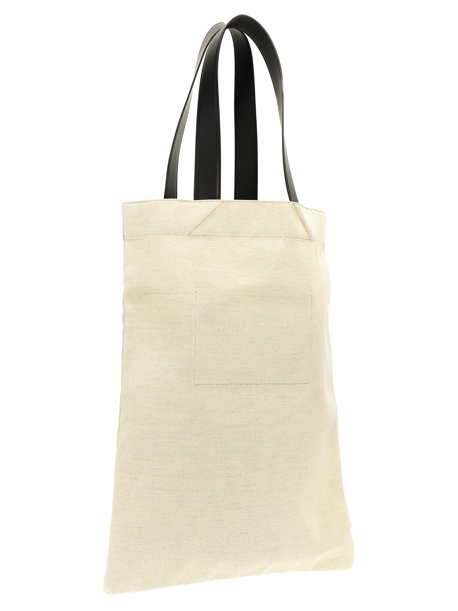 Δίχρωμη βαμβακερή τσάντα tote Jil Sander