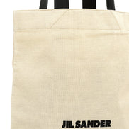 Δίχρωμη βαμβακερή τσάντα tote Jil Sander