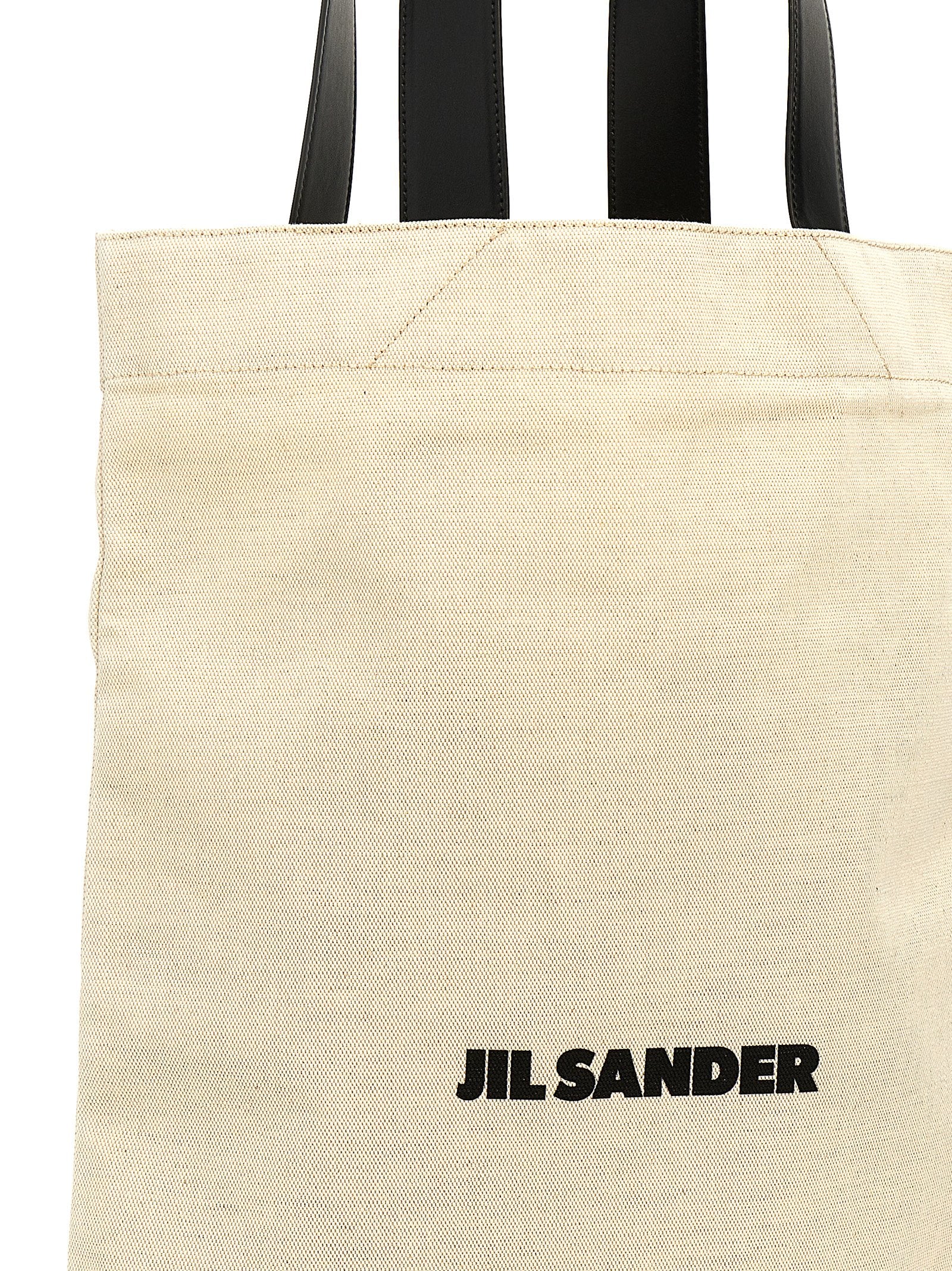 Δίχρωμη βαμβακερή τσάντα tote Jil Sander