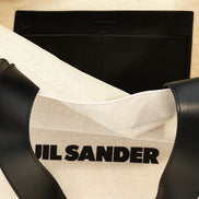 Δίχρωμη βαμβακερή τσάντα tote Jil Sander