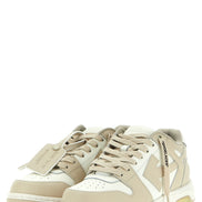 Μπεζ sneakers χαμηλού τύπου Off-White από δέρμα μοσχαριού