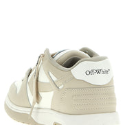 Μπεζ sneakers χαμηλού τύπου Off-White από δέρμα μοσχαριού