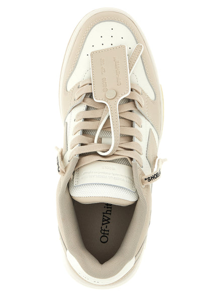 Μπεζ sneakers χαμηλού τύπου Off-White από δέρμα μοσχαριού