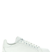 Dolce & Gabbana White Calfskin Low Top Sneakers
