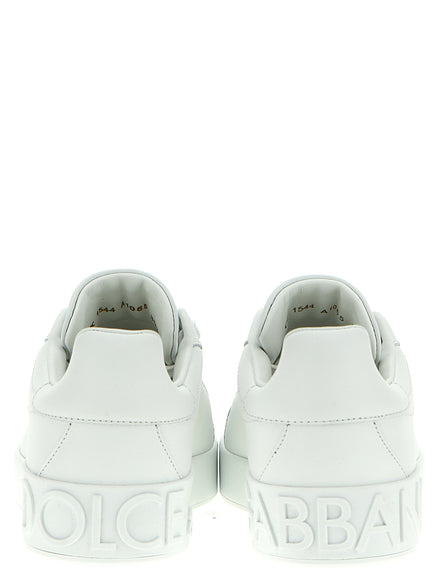 Λευκά sneakers χαμηλού τύπου Dolce & Gabbana από δέρμα μοσχαριού