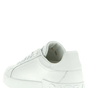 Dolce & Gabbana White Calfskin Low Top Sneakers