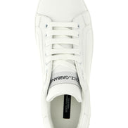 Dolce & Gabbana White Calfskin Low Top Sneakers