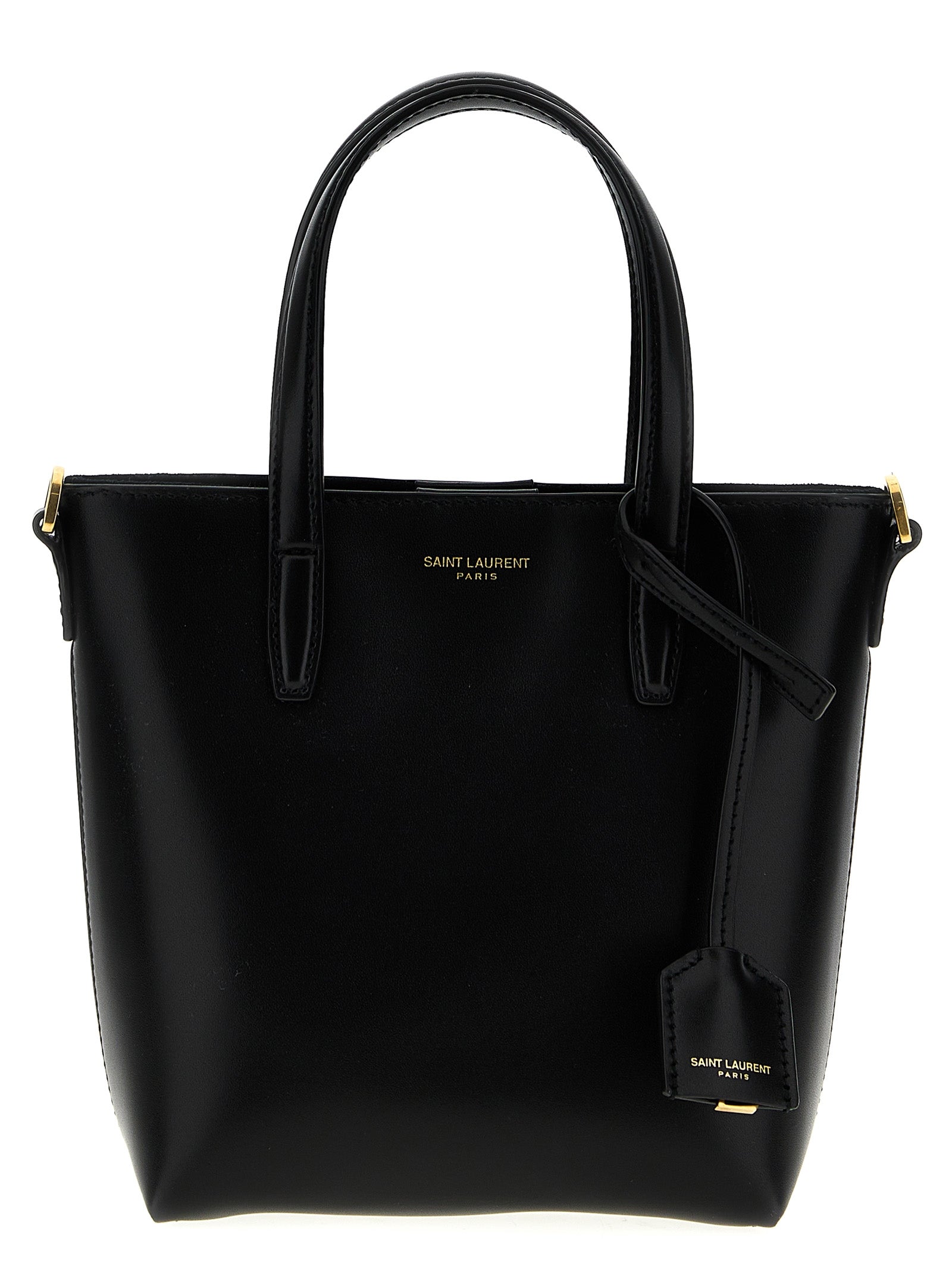Saint Laurent Black Calfskin Tote Bag