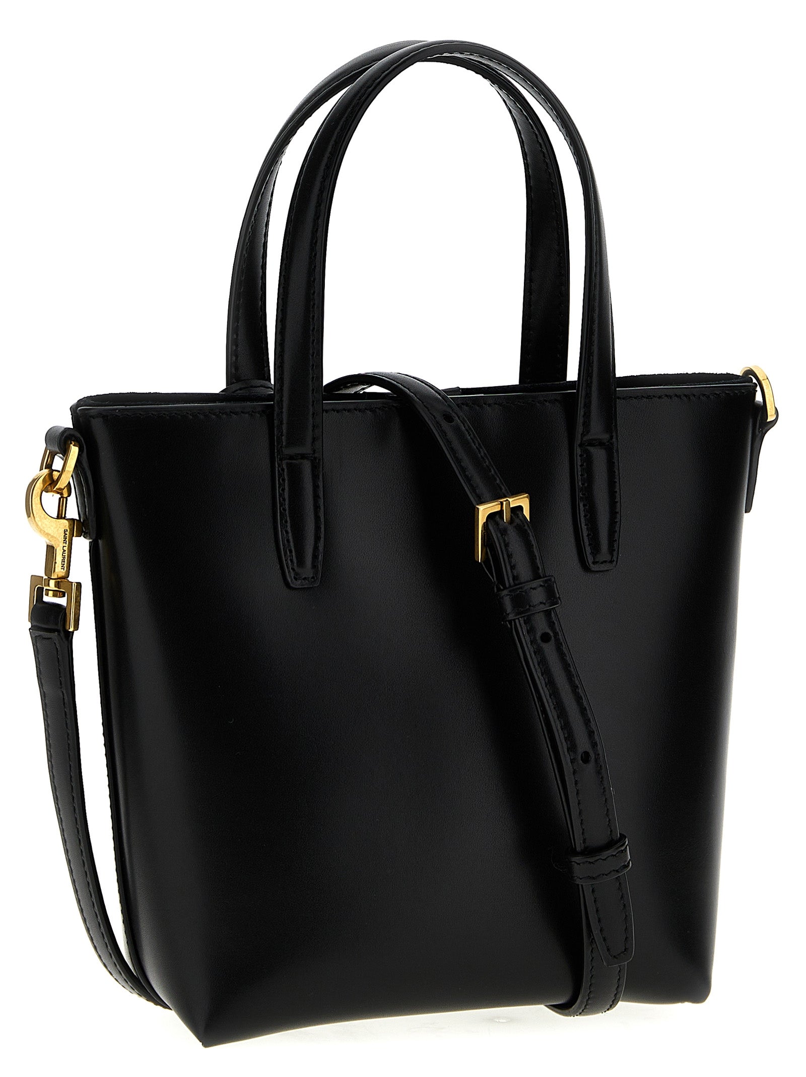 Saint Laurent Black Calfskin Tote Bag