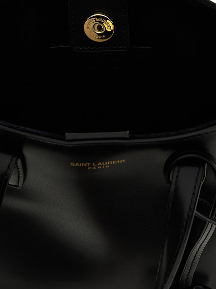 Saint Laurent Black Calfskin Tote Bag