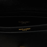 Saint Laurent Black Calfskin Shoulder Bag