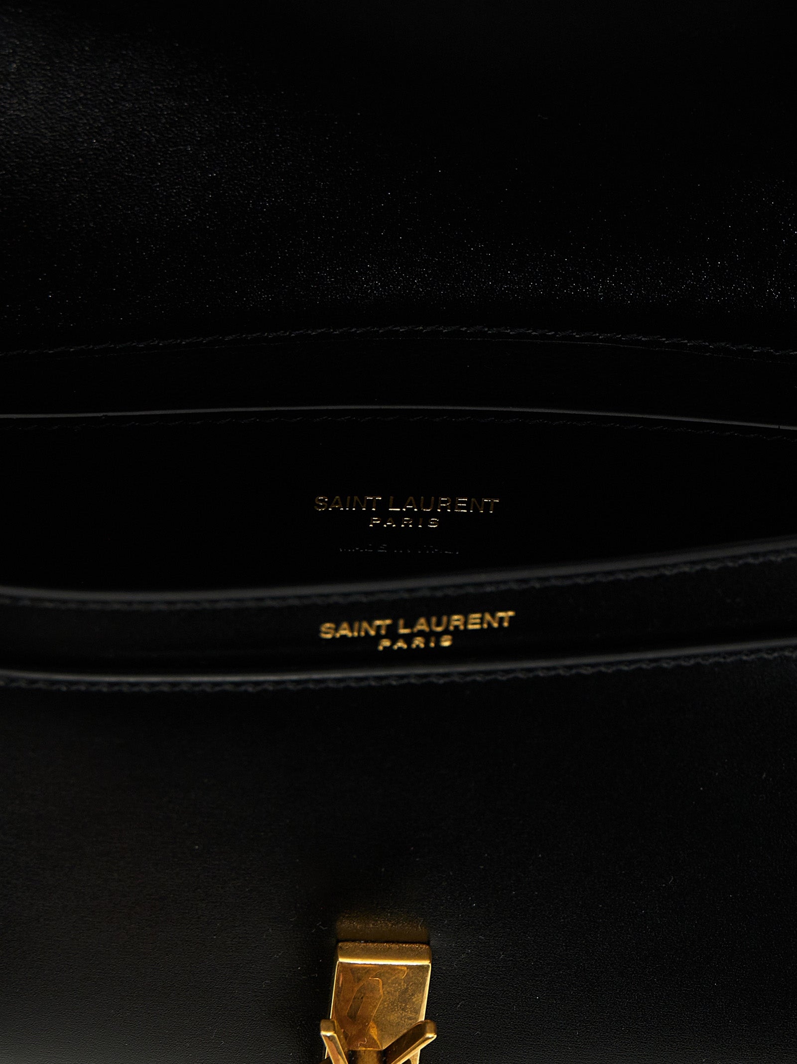 Saint Laurent Black Calfskin Shoulder Bag